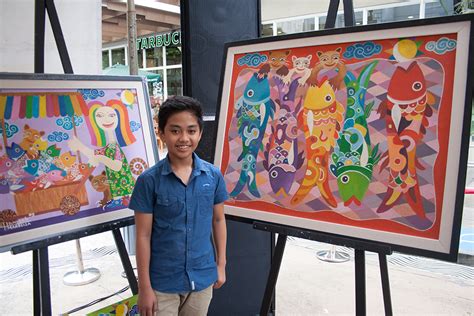 nagtitinda drawing|Kid painter Hamzah Marbella dreams of National Artist recognition.